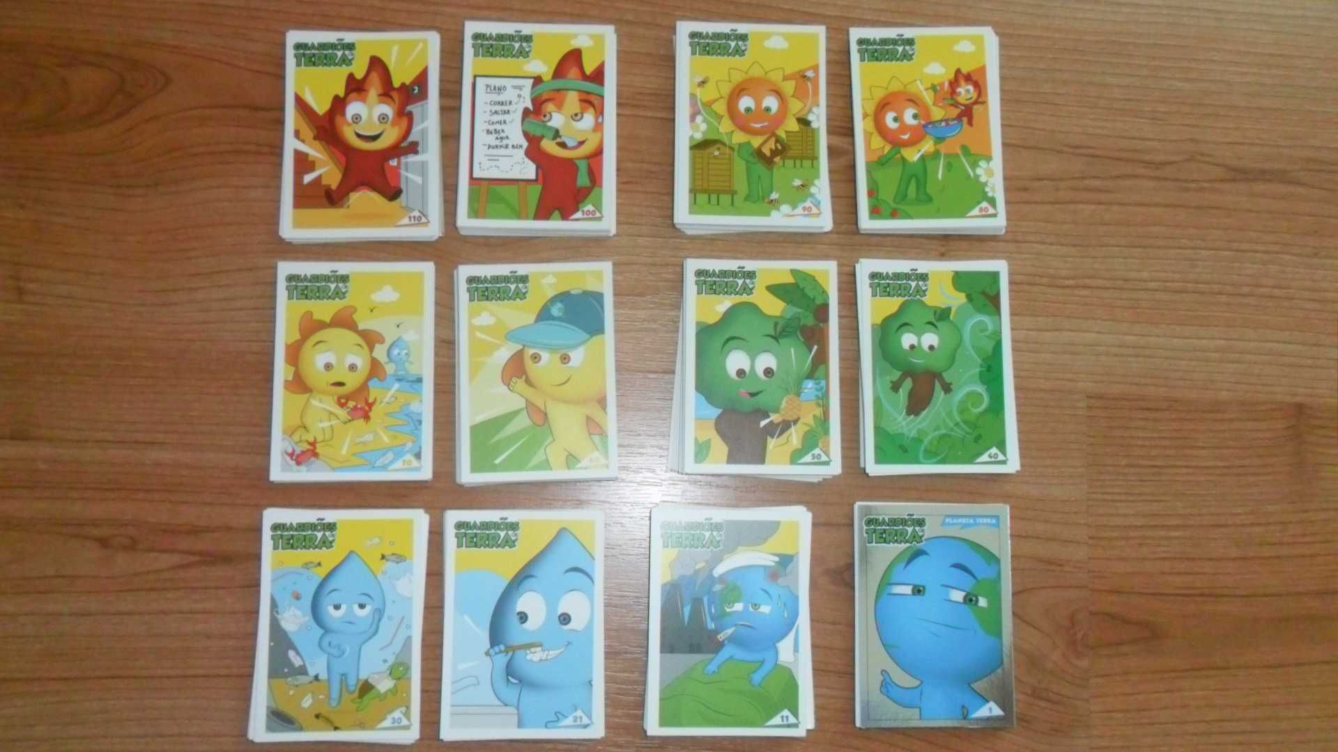 Cartas dos guardiões da terra  cada 0,15€