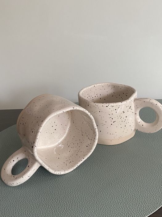 Zestaw Kubków ceramicznych (kremowe)