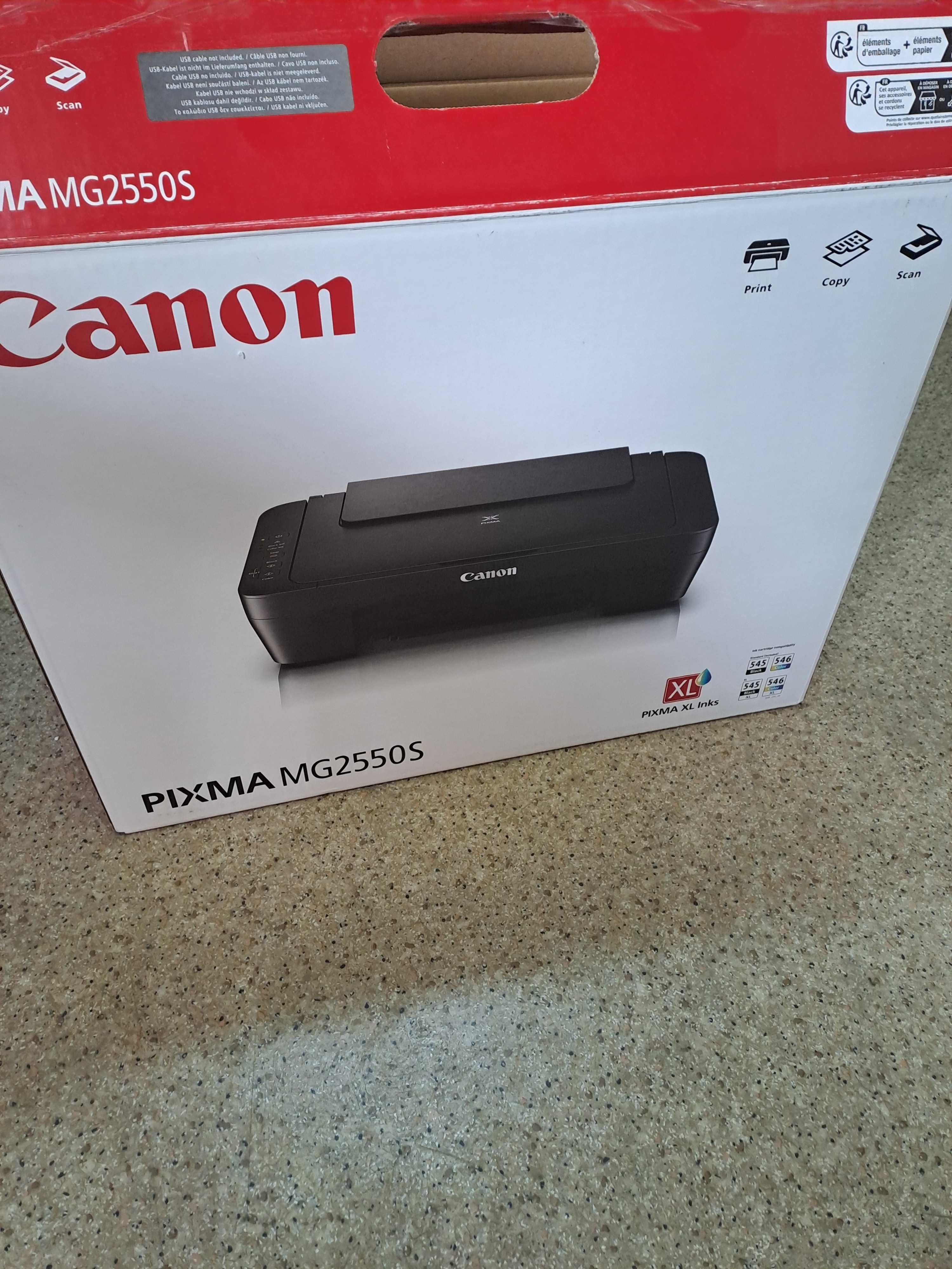 Drukarka Canon PIXMA MG2550S, kolorowa, czarna+ papier gratis