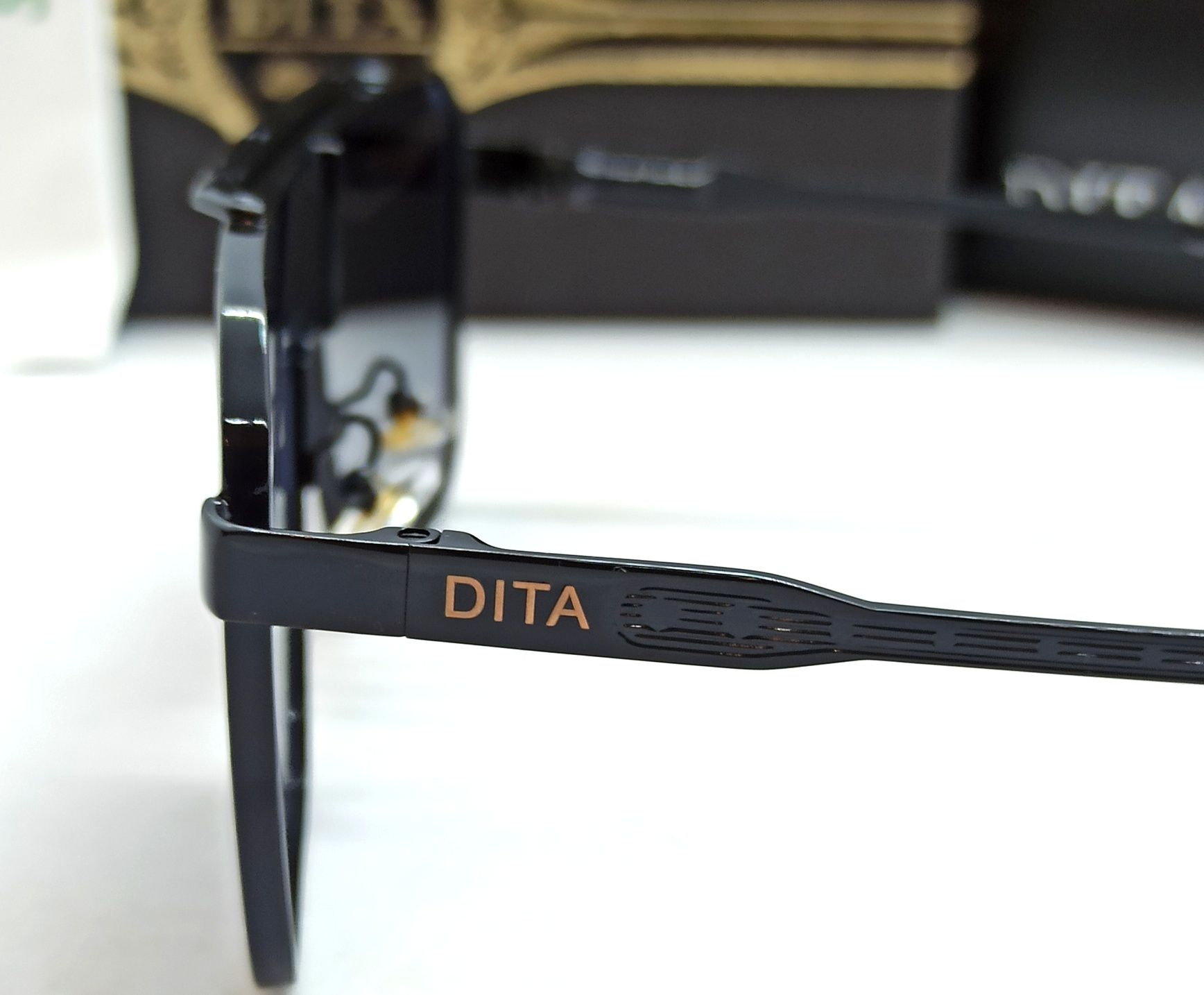 DITA очки маска мужские линзы черные оправа в черном металле 1074