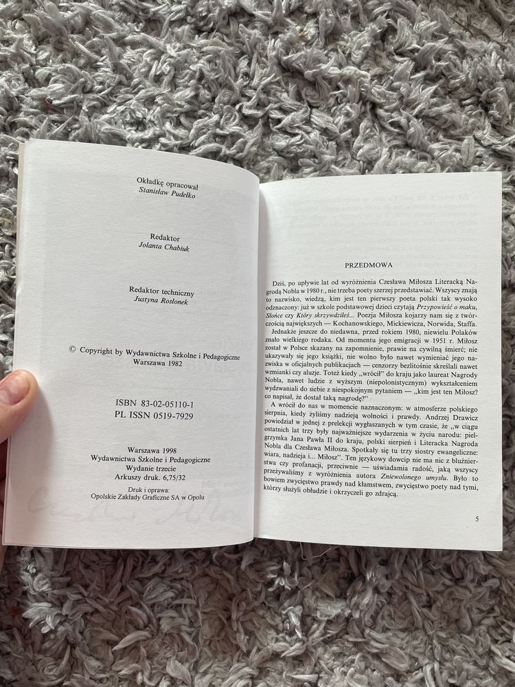 Poezje Czesława Miłosza Bożena Chrząstowska