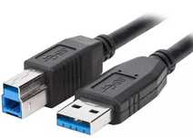 10 x Kabel przewód do drukarki USB 3.0 A-B męski-męski czarny 1,8m