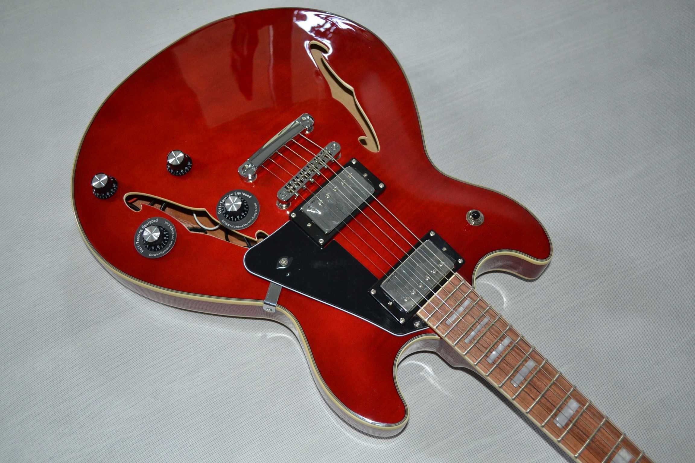 Harley Benton HB-35Plus CH SEMI-HOLLOW BODY nowa gitara - ustawiona!