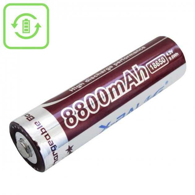 Литиевый аккумулятор 18650 X-Balog 8800mAh 4.2V Li-ion батарейка