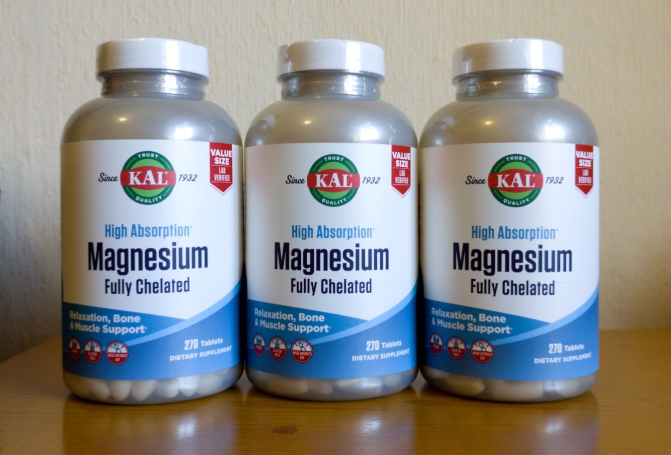 KAL, Глицинат Магния. Magnesium glycinate. 180 таблеток.