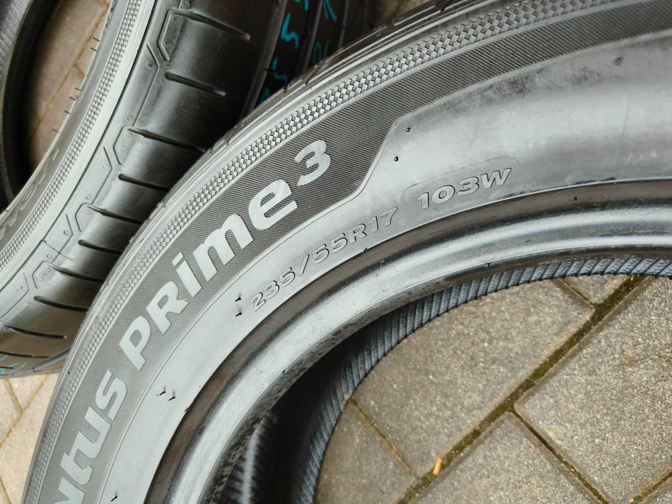 235/55 103W R17 HANKOOK VP3 8mm 2022r jak NOWE Letnie Opony 2szt