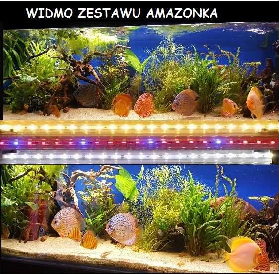 Oświetlenie akwarium Led 3x100 cm zestaw amazonka