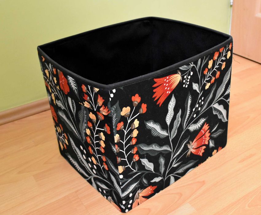 Pojemnik składany IKEA, 33x38x33 cm, pudełko z materiału, stan dobry