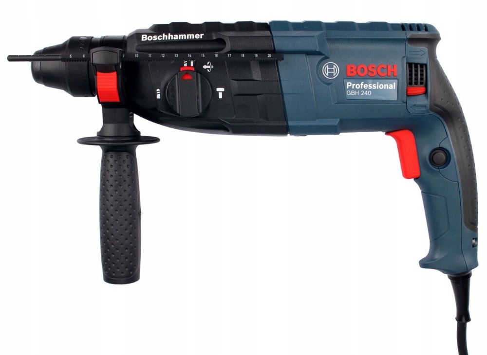BOSCH MŁOTOWIERTARKA SDS-Plus GBH 240 wiertarka z walizką MOCNA 790 W