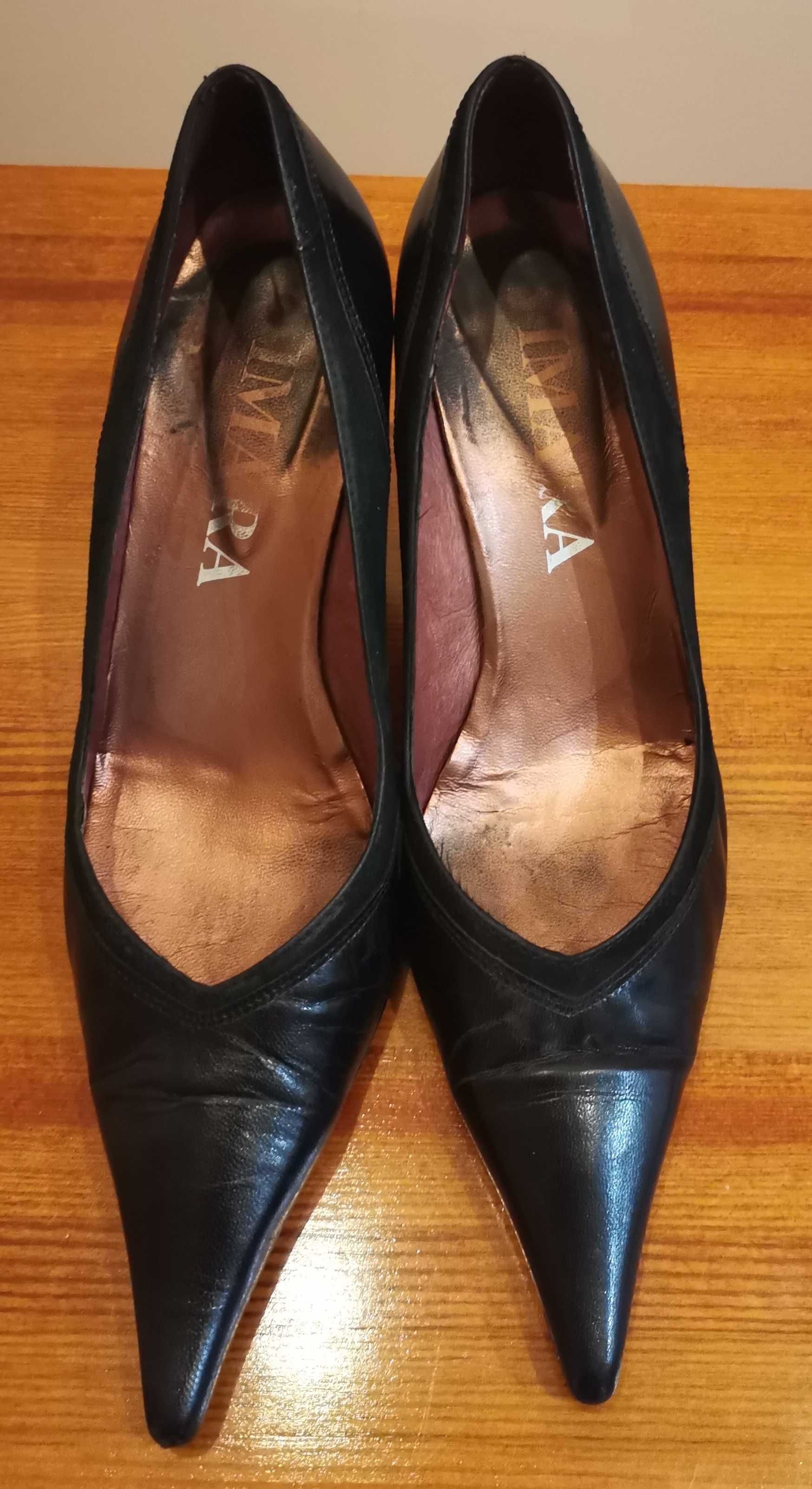 Skórzane buty szpilki