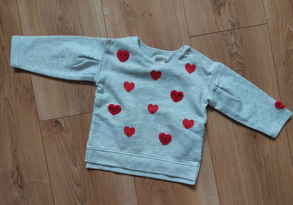 Bluza z sercami H&M 74