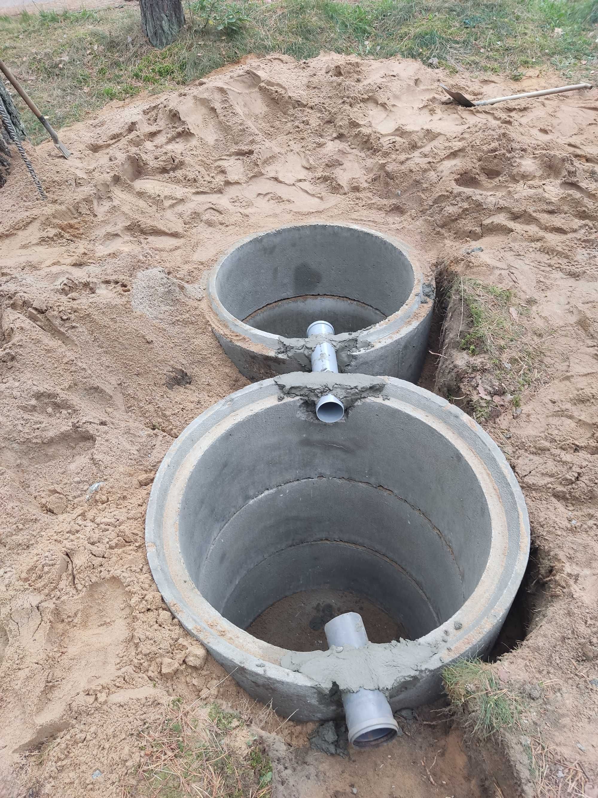 kopanie studni, szamb, deszczówek z kręgów betonowych