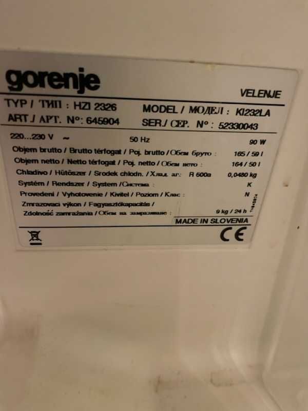 Lodówka chłodziarko-zamrażarka Gorenje KI232LA do zabudowy 145 cm