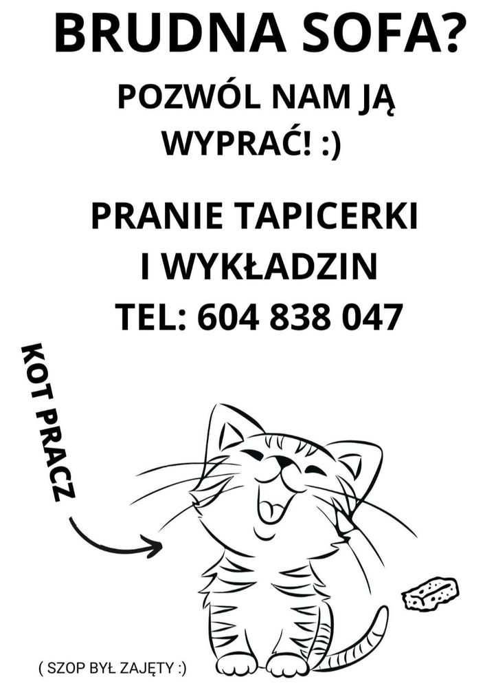 Pranie tapicerki Prudnik Korfantów KOT PRACZ