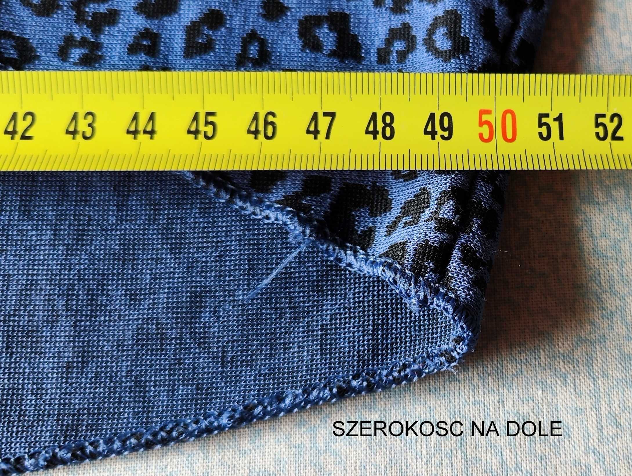 Granatowy sweterek nietoperz panterka oversize luźny M/L