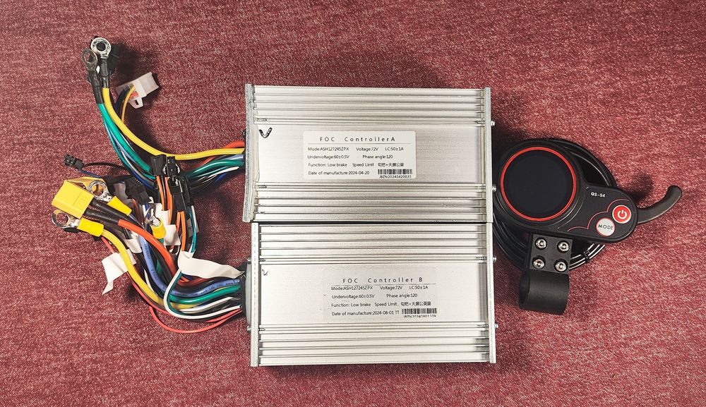 Синусный контроллер JB FOC A,B 72v 50A с бортовым компьютером QS-S4