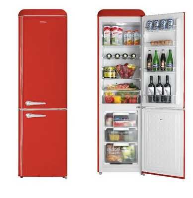 Lodówka duża czerwona retro