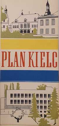 Plan Kielc 1968 70cm x 73cm Stan bdb