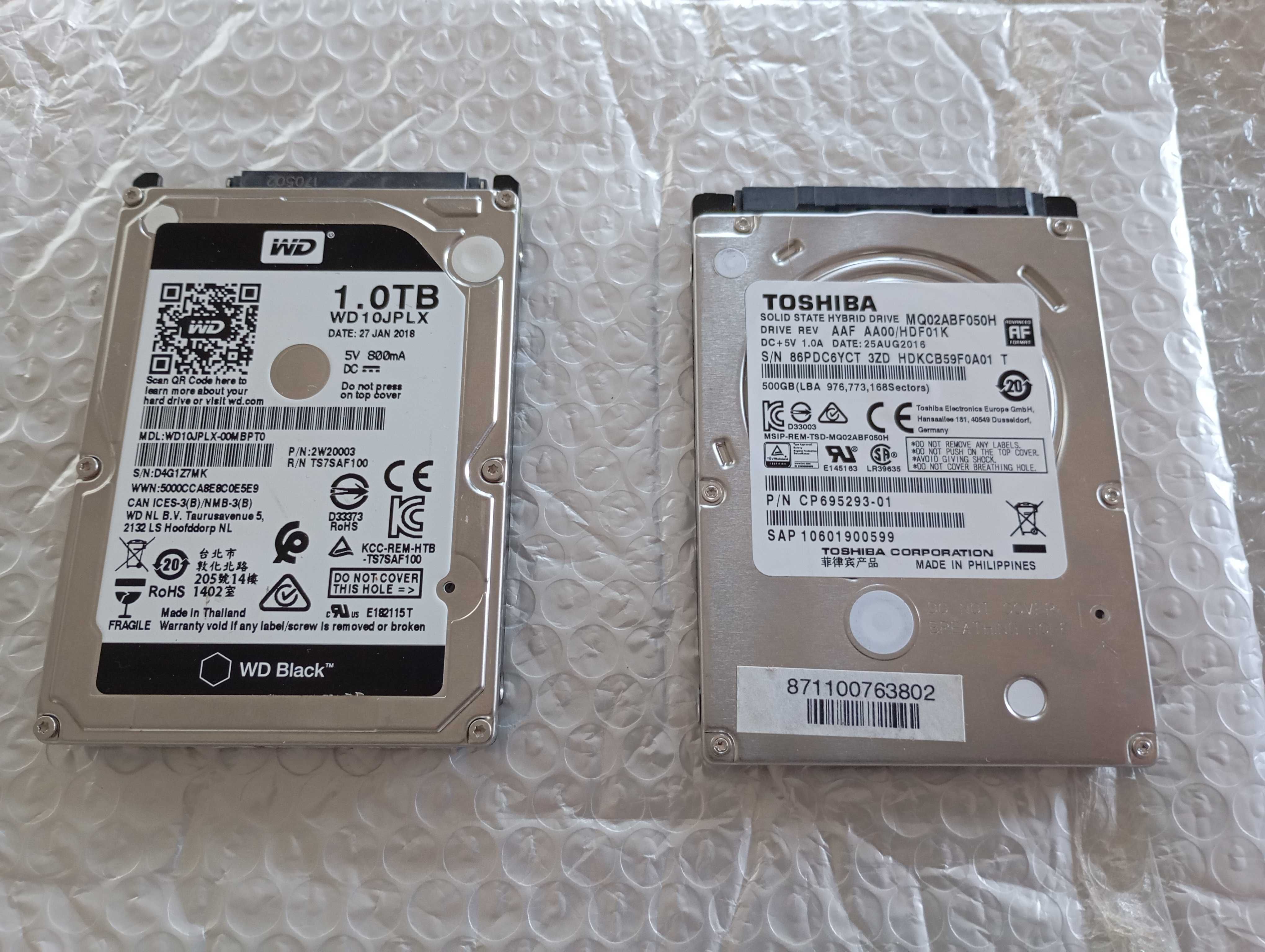 SDD e HDD sata 250 gb, 500 gb, 1 TB
