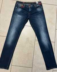 Desigual spodnie jeans r. XL/XXL piękne hafty, extra stan, logowane