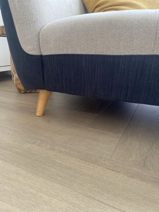 Sofá 2 lugares (largos) cinza/azul