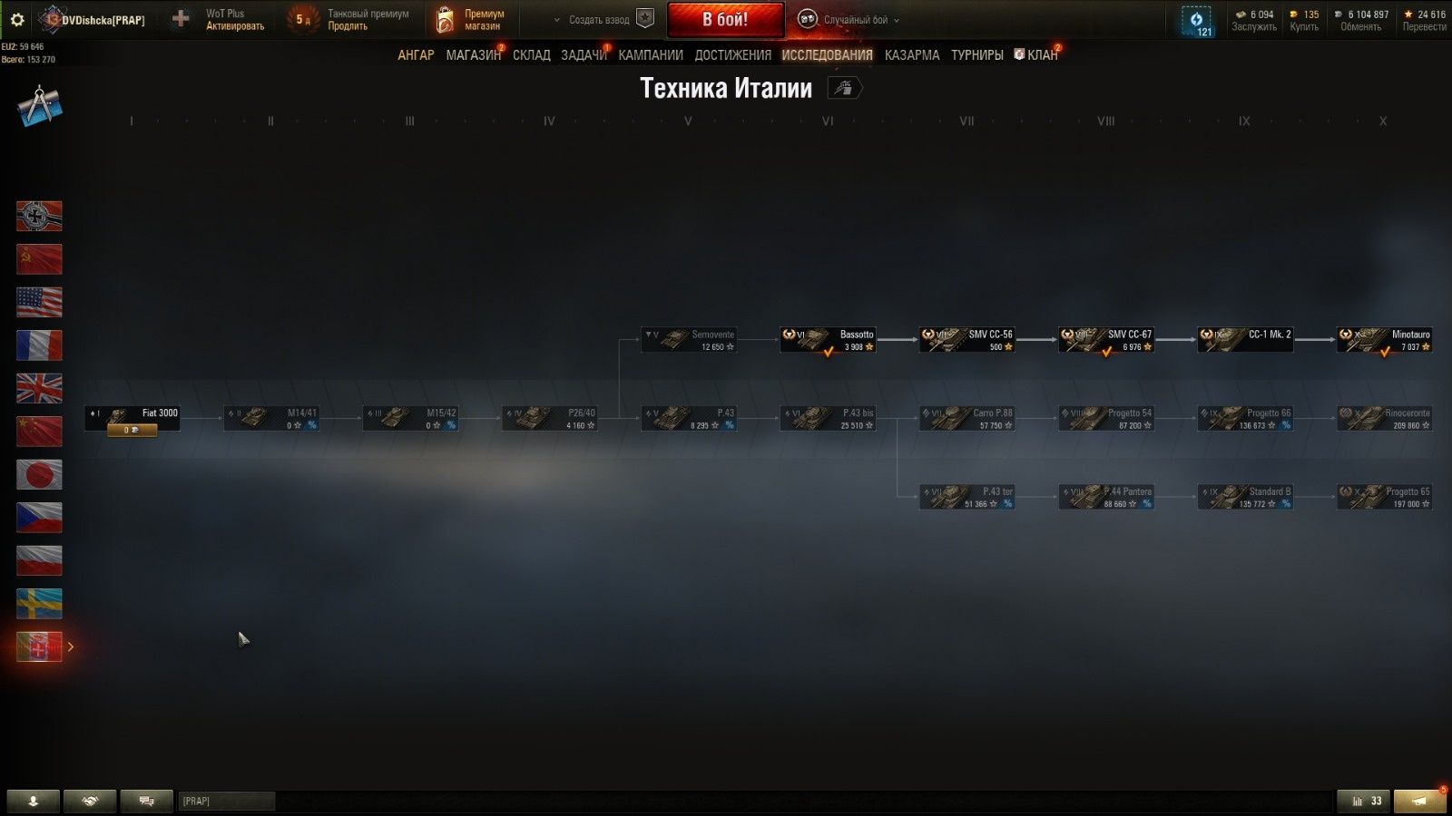 Личный аккаунт WOT