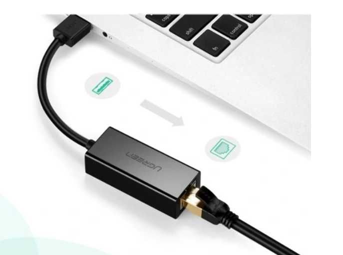 Zewnętrzna Karta Sieciowa Ugreen USB 3.0 RJ45 Ethernet LAN 1Gb/s