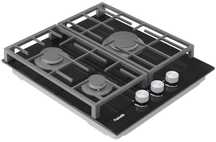 Варочная поверхность газовая Fabiano FHG 8453  Black Glass
