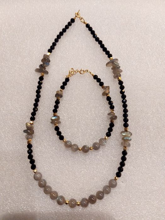 Komplet biżuterii z naturalnych kamieni