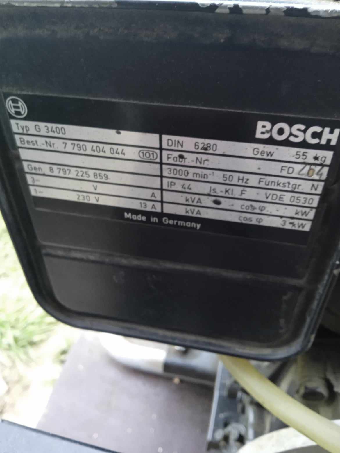 Agregat prądotwórczy Bosch silnik Briggs stratton