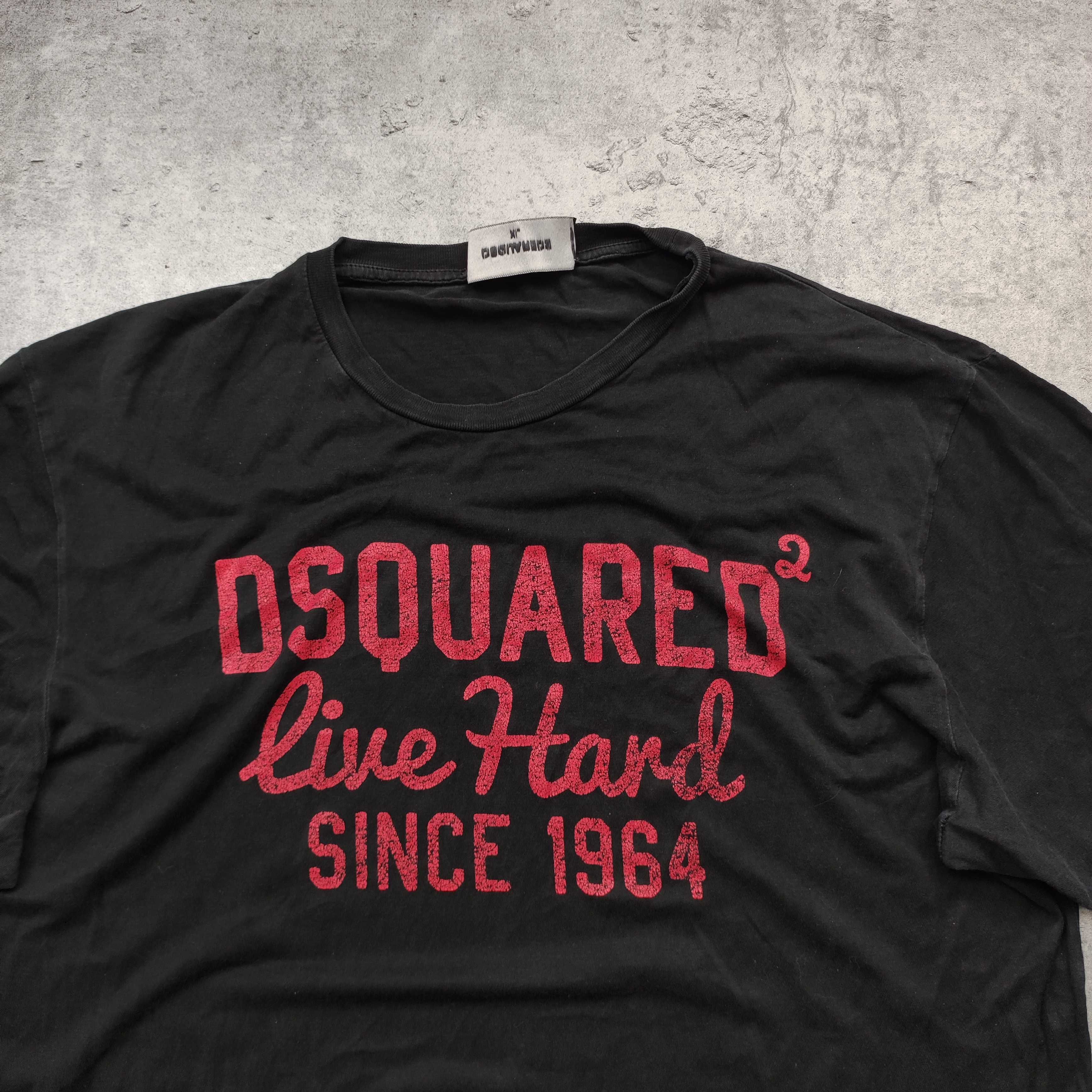 MĘSKA PREMIUM Koszulka Bawełna Duże Logo DSQ2 Dsquared2 Canada Casual