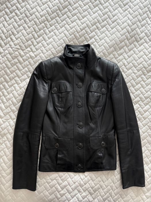 Кожаный пиджак S