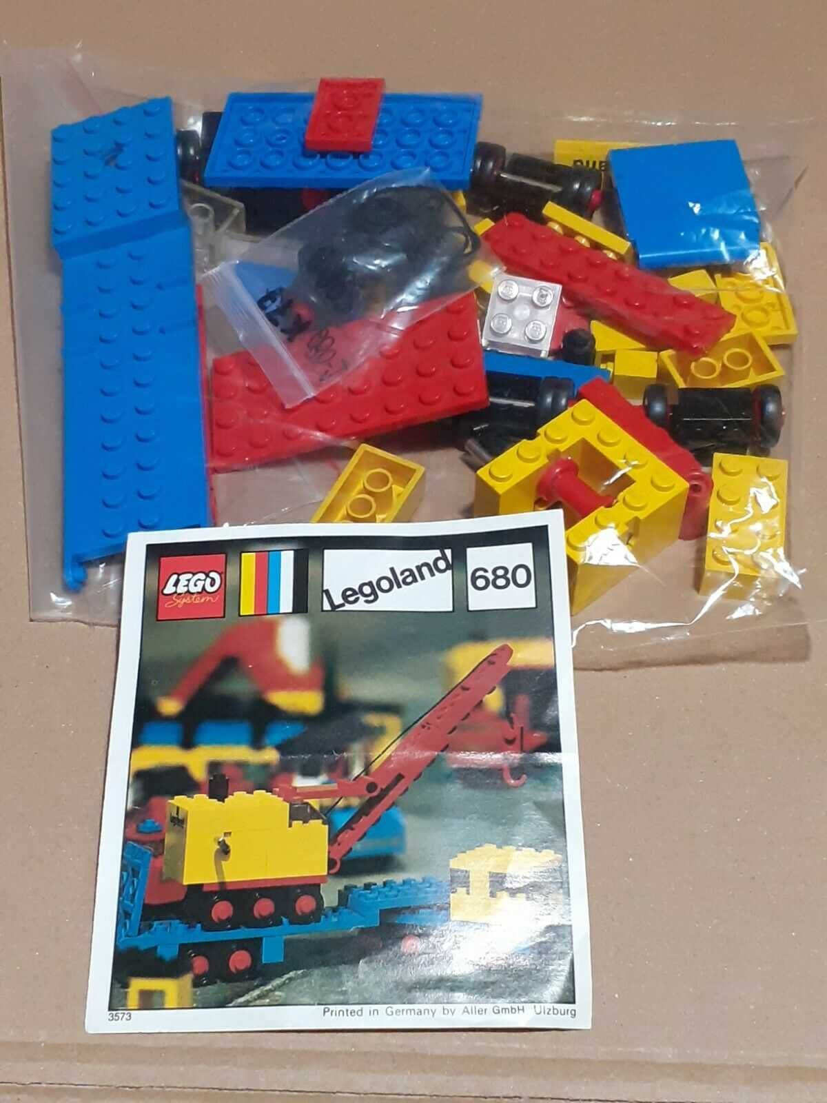 LEGO LEGOLAND 680 -1  Low-Loader and Crane unikat 1971 rok