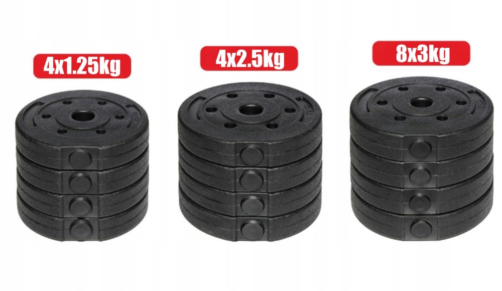 HANTLE HANTELKI 40 KG 2x20 KG Ciężarki Sztanga do Ćwiczeń Treningowe