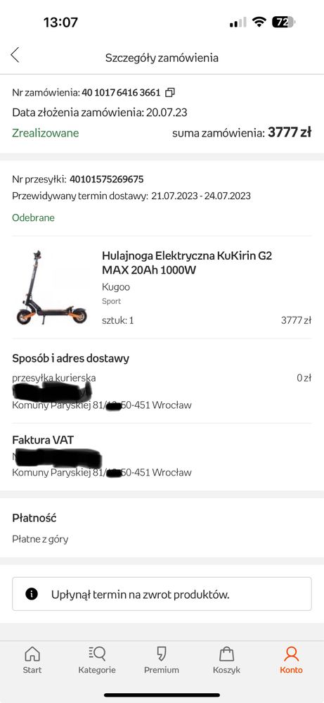 Hulajnoga elektryczna