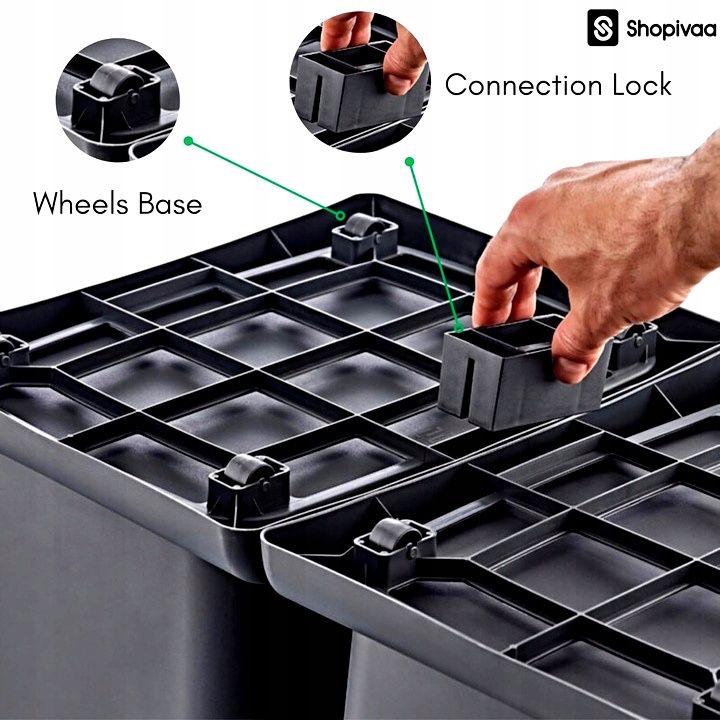 Zestaw koszy do segregacji 3x 40l