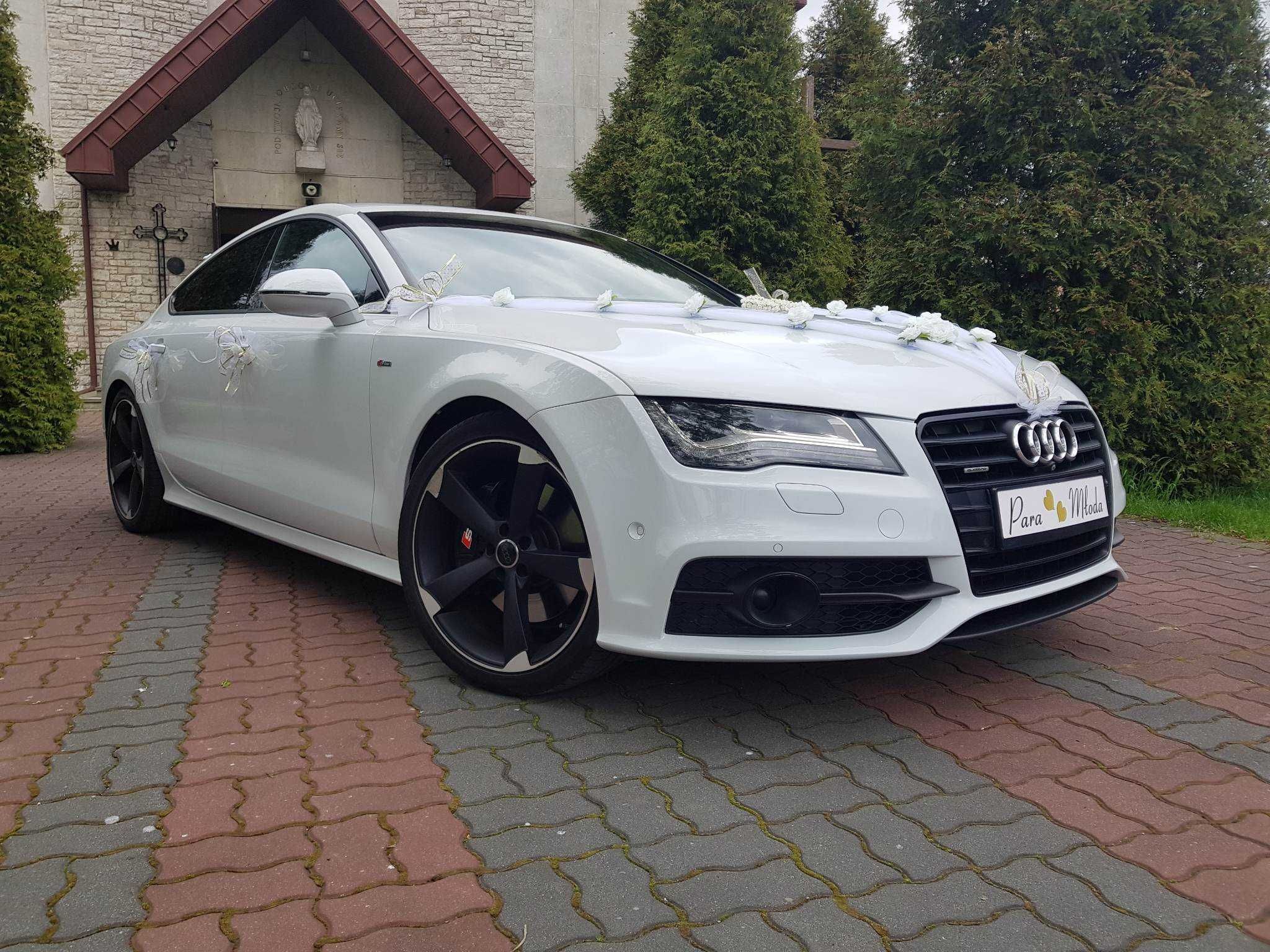 Auto do ślubu Białe Audi A7  w wersji S-line