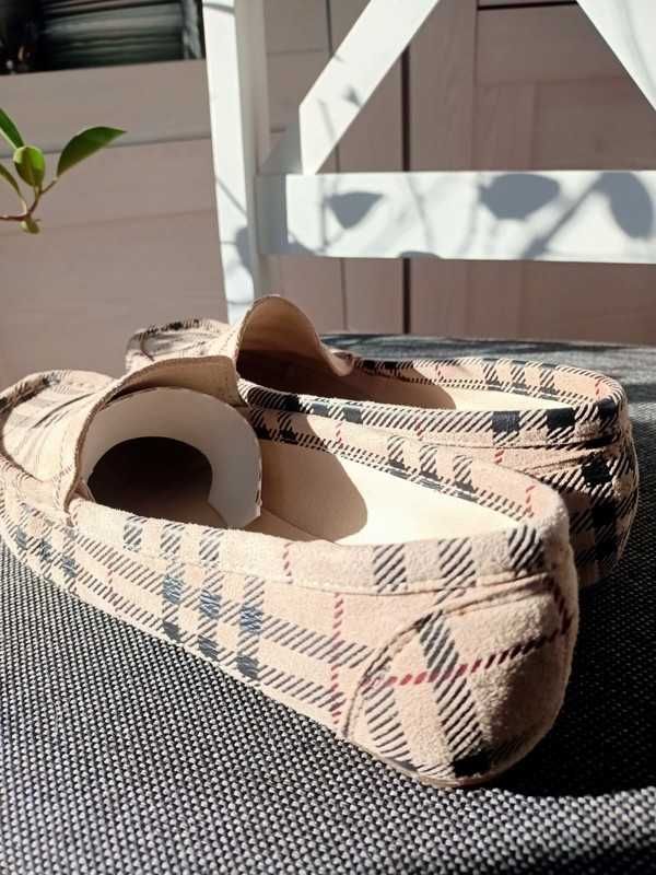 Mokasyny zapato kratka skóra zamsz r. 37