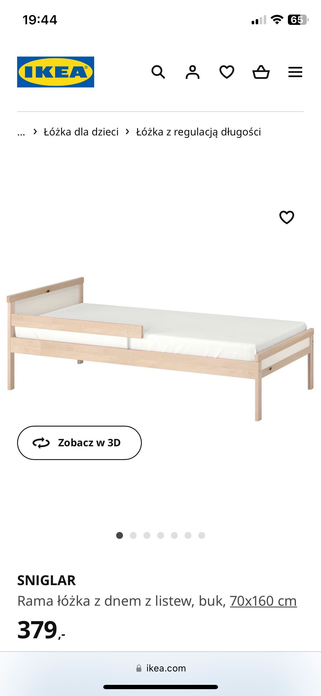 2 łóżka dziecięce IKEA SNIGLAR