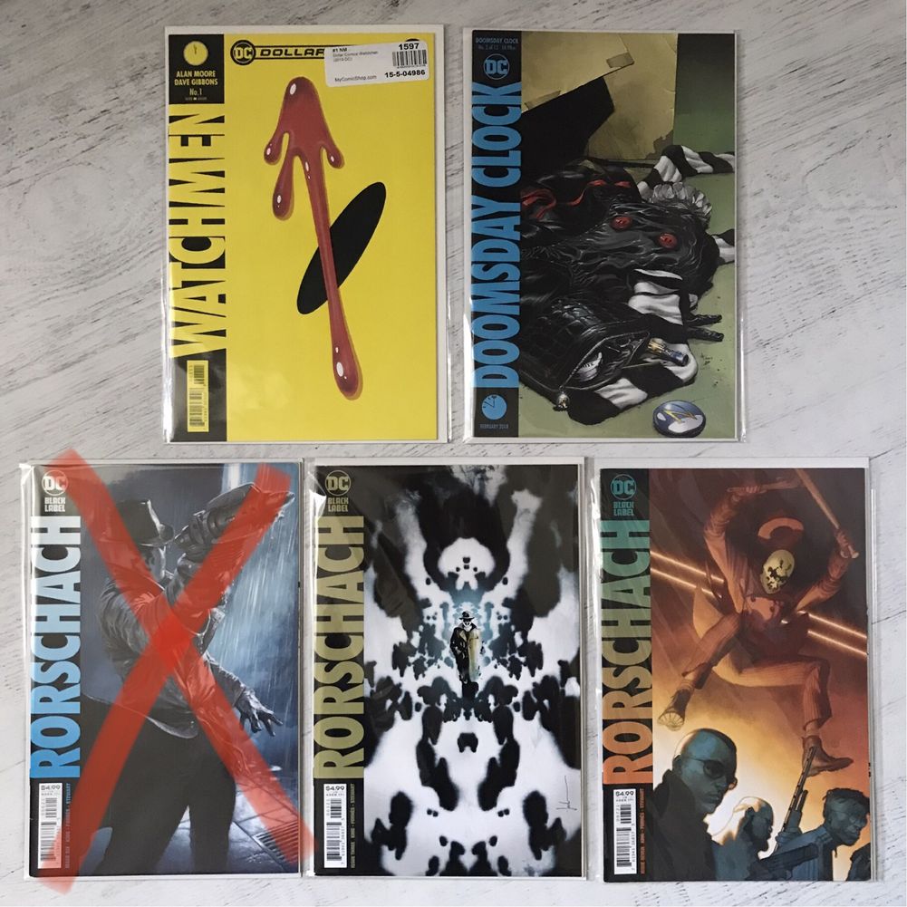 Комікси по Watchmen (DC Comics, Rorschach, Doomsday Clock)