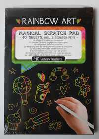 Wydrapywanka blok tęczowy Rainbow Art 40 kartek zdrapka holograficzny
