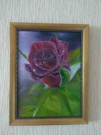 Картина на полотні "Ранкова троянда" 30×40