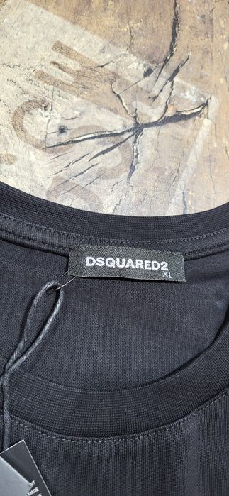 Dsquared2 koszulka męska t-shirt bawełna premium czarna unikat XL