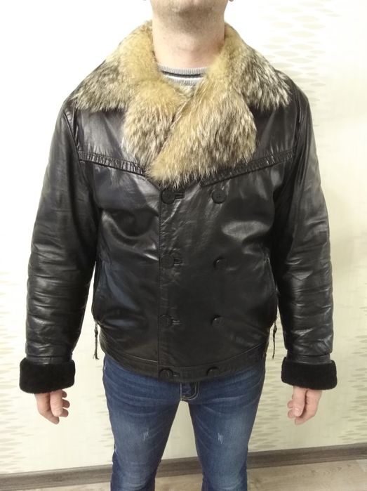 Куртка-дубленка теплая