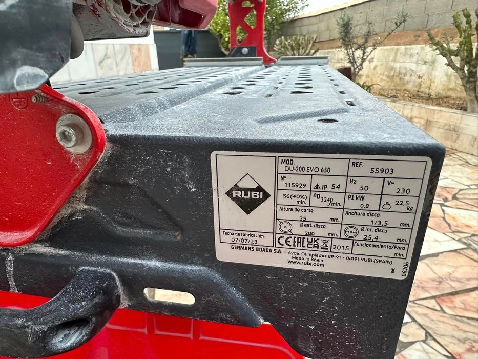 Máquina cortar a água Rubi DU 200 Evo 650