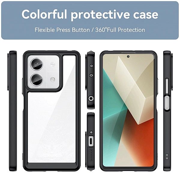 Etui Outer Space Case z żelową ramką do Xiaomi Redmi Note 13 Pro - cza