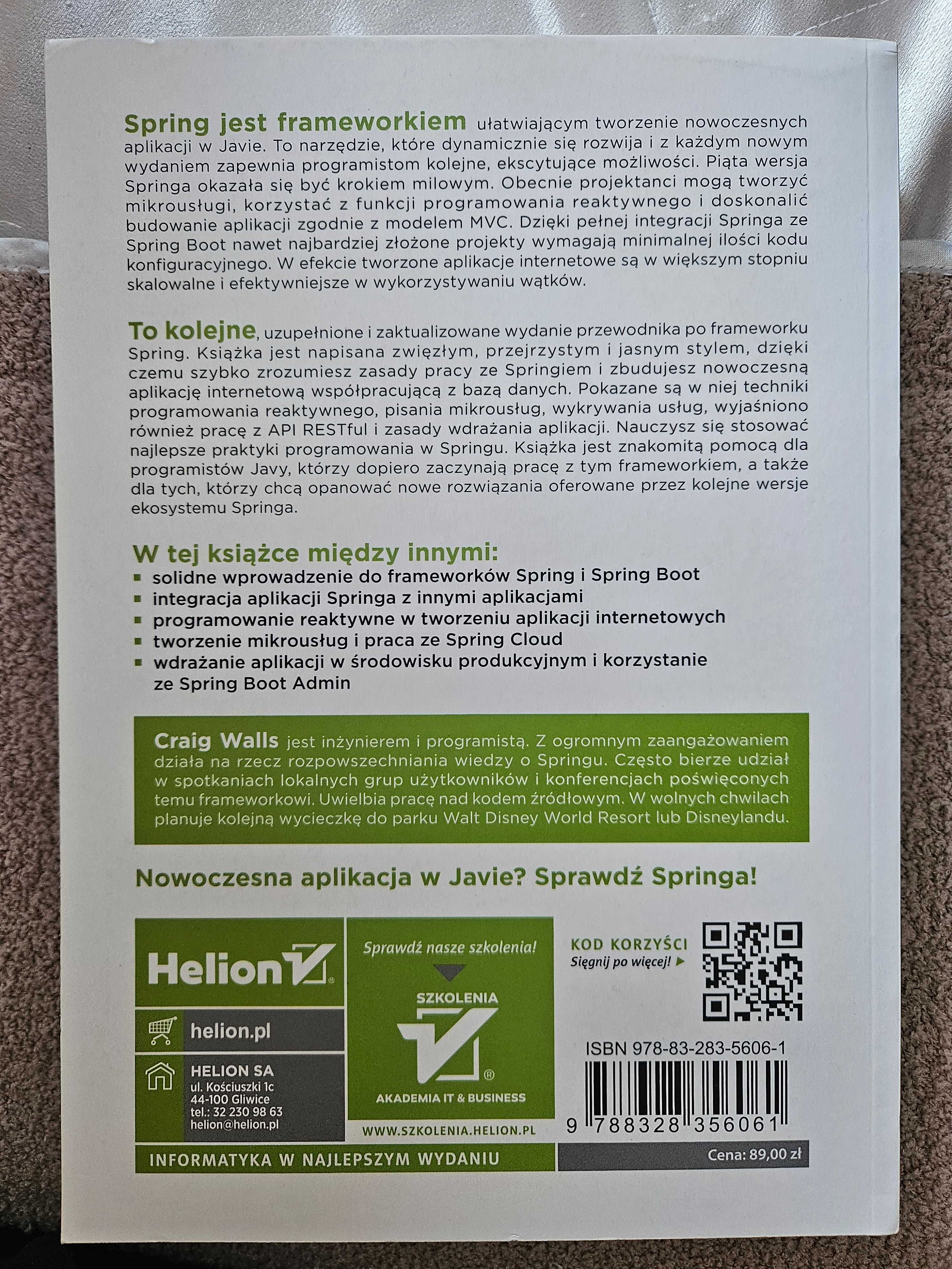 Książka Craig Walls Spring w Akcji wyd. 5 HELION