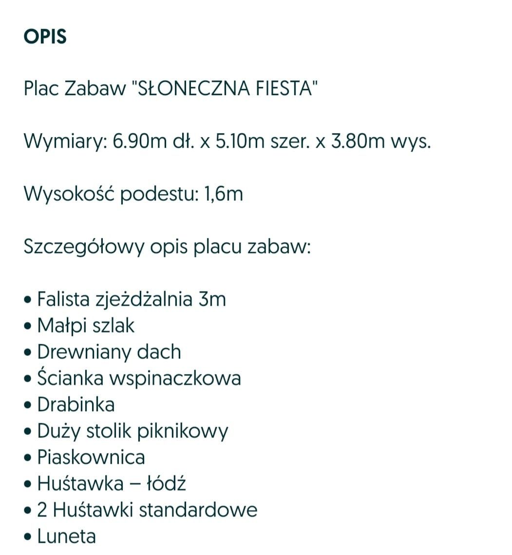 Plac zabaw Słoneczna Fiesta