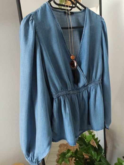 Bluzka nowa boho jeans C&A, rozmiar 36 + gratis wisior