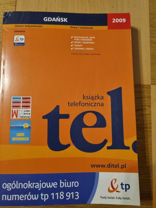 Książka telefoniczna Gdańsk i powiaty z roku 2009